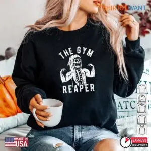 Fitness Halloween Costume: Gym Reaper Skeleton Workout Halloween Shirt 9 Fitness Halloween Costume Gym Reaper Workout Tee 5 1.jpg