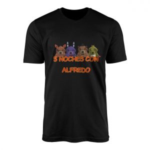 Five Nights Parody T shirt E28093 5 Noches Con Alfredo Cute Dog Mashup Tee 1.jpg