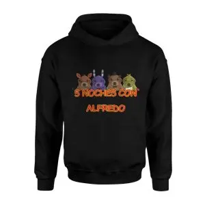 Five Nights Parody T-shirt – 5 Noches Con Alfredo Cute Dog Mashup Tee 8 Five Nights Parody T shirt E28093 5 Noches Con Alfredo Cute Dog Mashup Tee 2.jpg