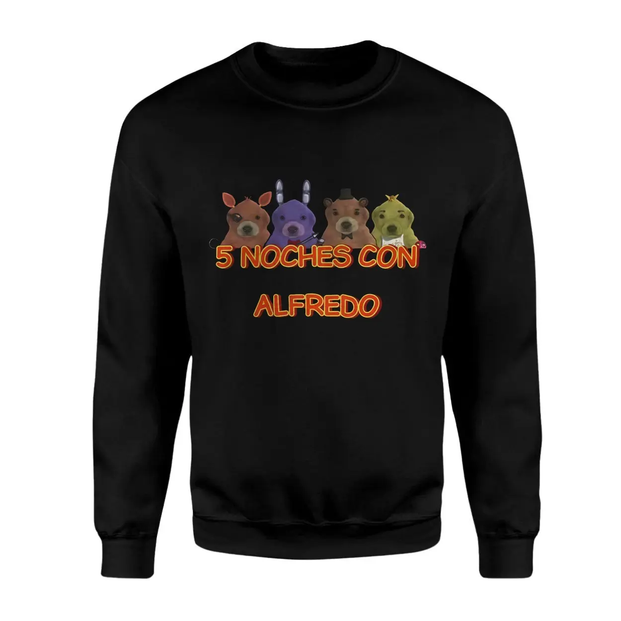 Five Nights Parody T shirt E28093 5 Noches Con Alfredo Cute Dog Mashup Tee 3.jpg