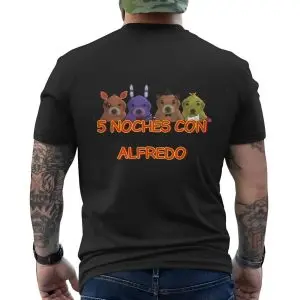 Five Nights Parody T-shirt – 5 Noches Con Alfredo Cute Dog Mashup Tee 12 Five Nights Parody T shirt E28093 5 Noches Con Alfredo Cute Dog Mashup Tee 6.jpg