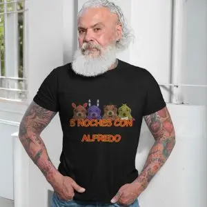 Five Nights Parody T-shirt – 5 Noches Con Alfredo Cute Dog Mashup Tee 13 Five Nights Parody T shirt E28093 5 Noches Con Alfredo Cute Dog Mashup Tee 7.jpg