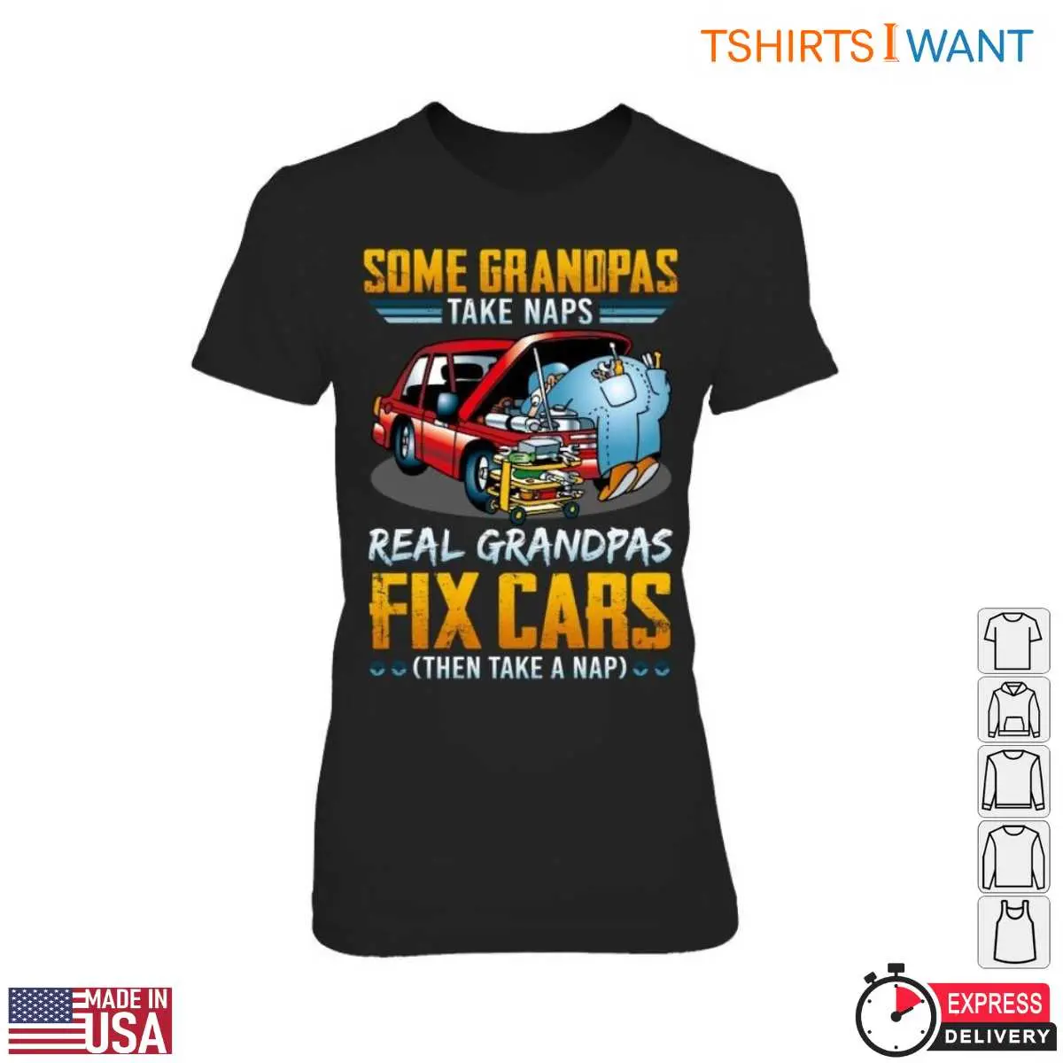 Fix Car T Shirt Grandpas Car Repair Nap Time Tee 2 1.jpg