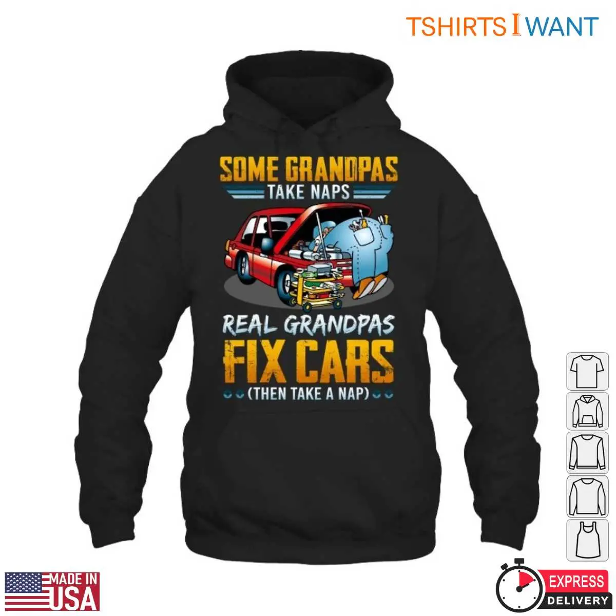 Fix Car T Shirt Grandpas Car Repair Nap Time Tee 4 1.jpg