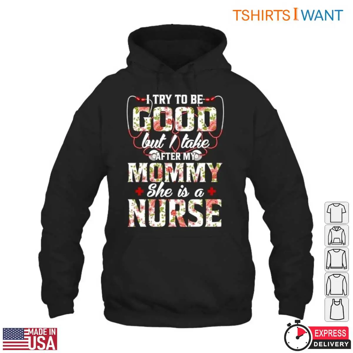 Floral Stethoscope Pattern Nurse Mom T-Shirt 4 Floral Stethoscope Pattern Nurse Mom T Shirt 4 1.jpg