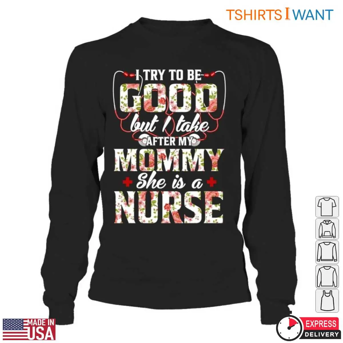 Floral Stethoscope Pattern Nurse Mom T-Shirt 5 Floral Stethoscope Pattern Nurse Mom T Shirt 5 1.jpg