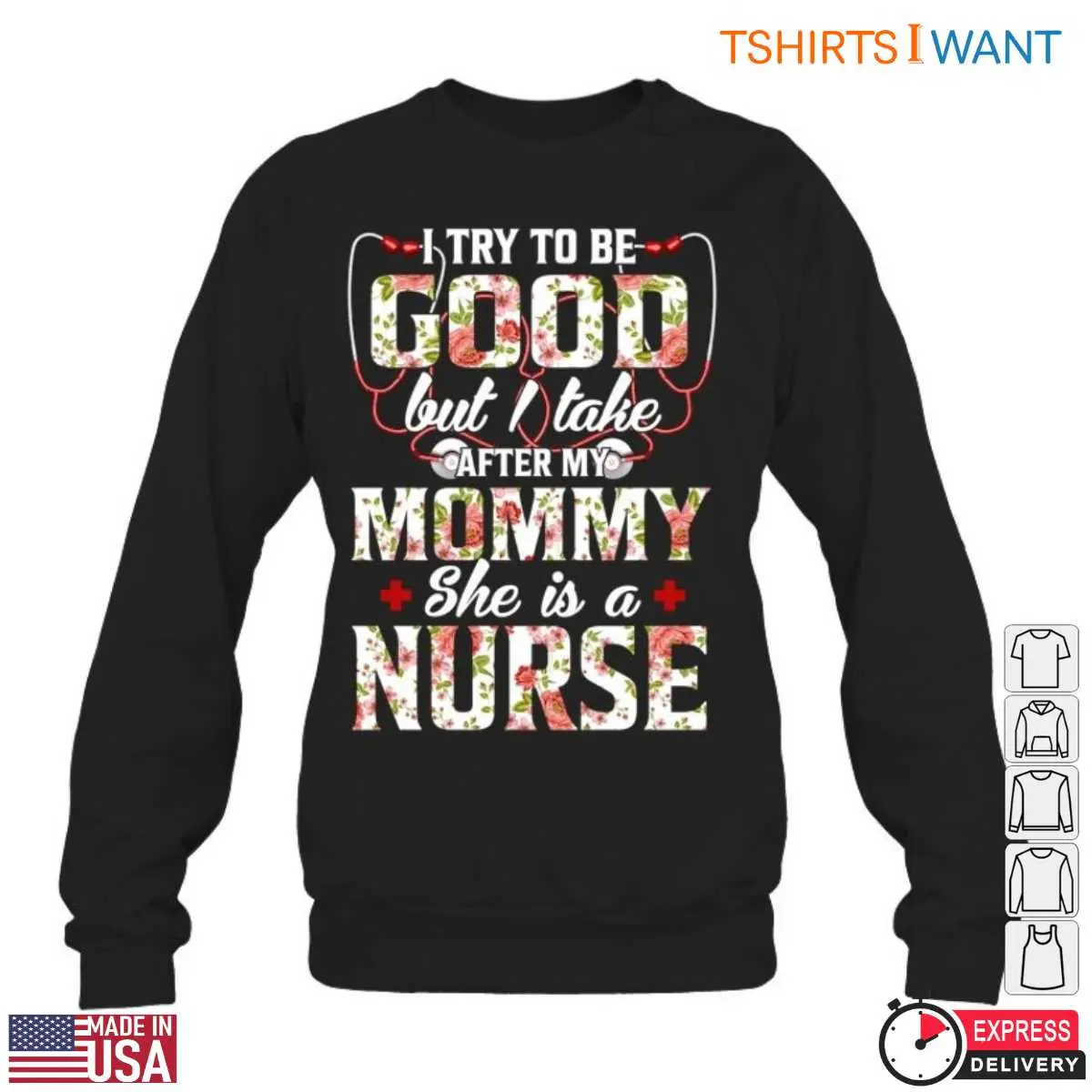 Floral Stethoscope Pattern Nurse Mom T-Shirt 6 Floral Stethoscope Pattern Nurse Mom T Shirt 6 1.jpg