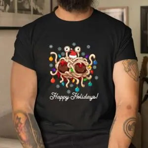 Flying Spaghetti Monster FSM Christmas Shirt - Pastafarian Holiday Tee 8 Flying Spaghetti Monster Christmas FSM Shirt 4 1.jpg
