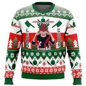 Food Wars Christmas: "Let's Cook" Holiday Sweater 3 Food Wars Christmas Lets Cook Holiday Sweater 2 1.jpg