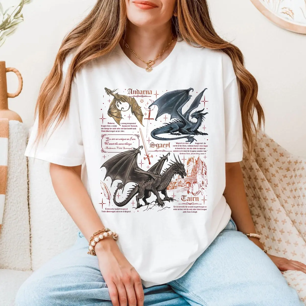 Fourth Wing Tairn and Andarna Dragon Rider Book Lover T-Shirt 5 Fourth Wing Tairn and Andarna Dragon Rider Book Lover T Shirt 5 1.jpg