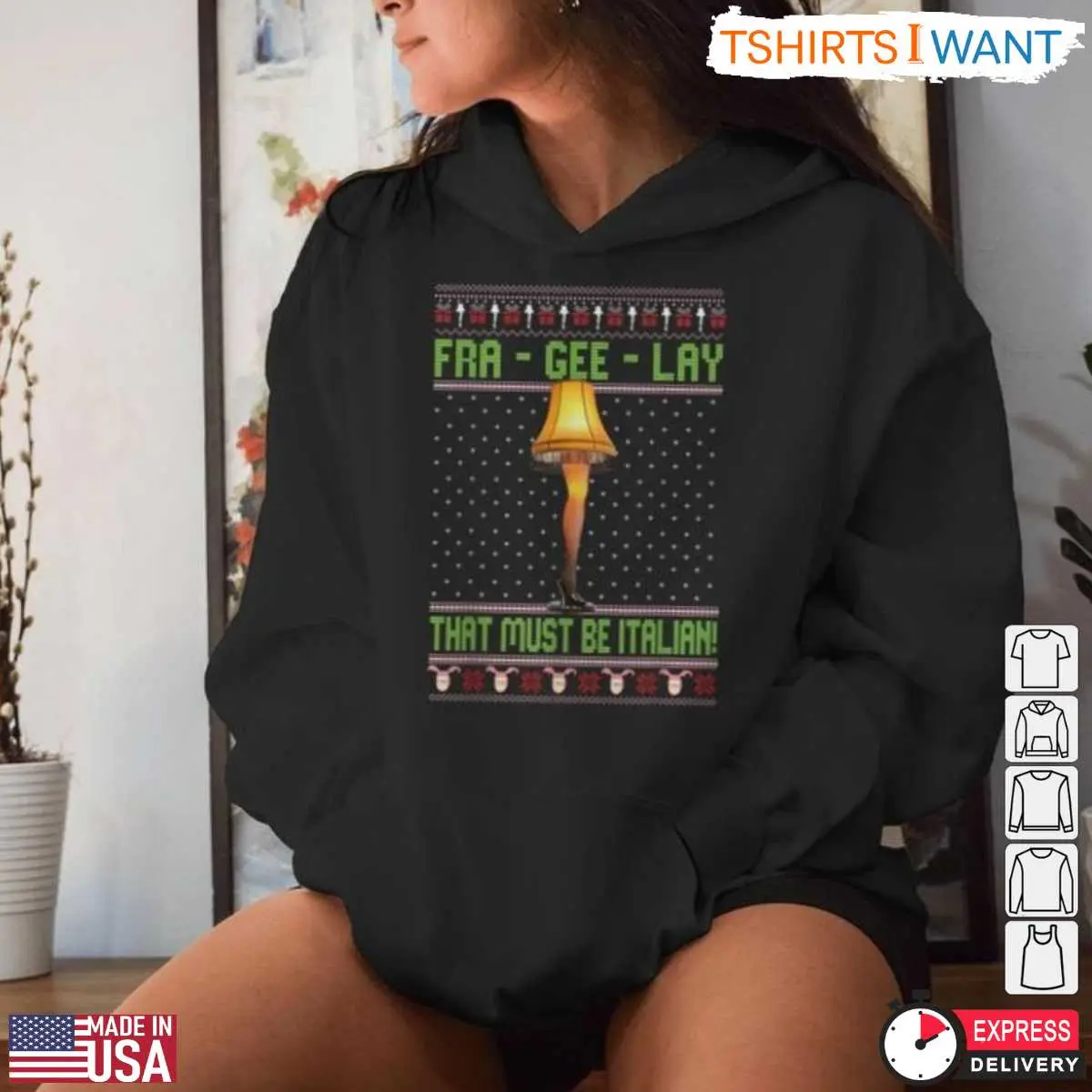 Fra Gee Lay T Shirt That Must Be Italian Holiday Leg Lamp Graphic 2 1.jpg