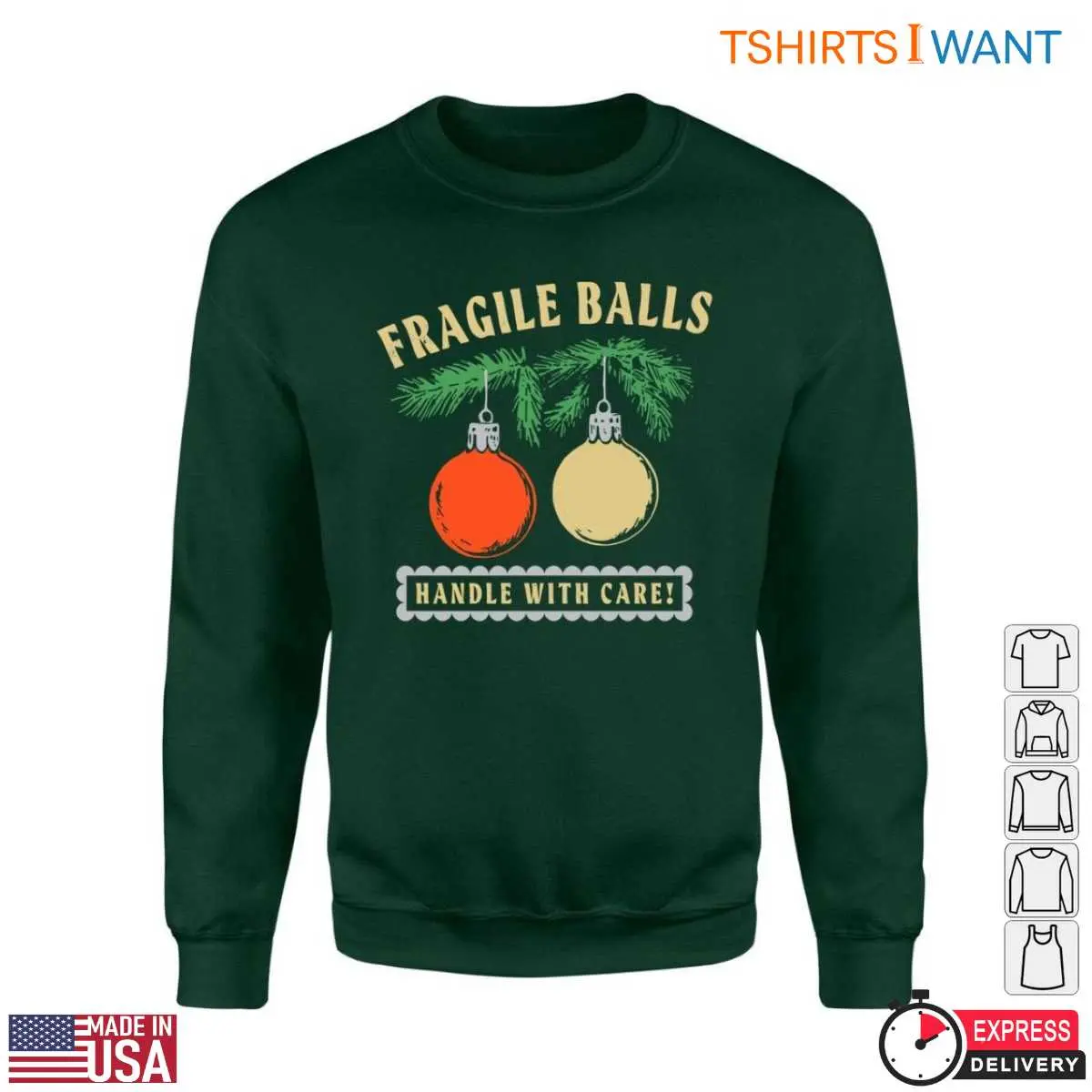 Fragile Ball T Shirt Christmas Humor Tee 3 1.jpg