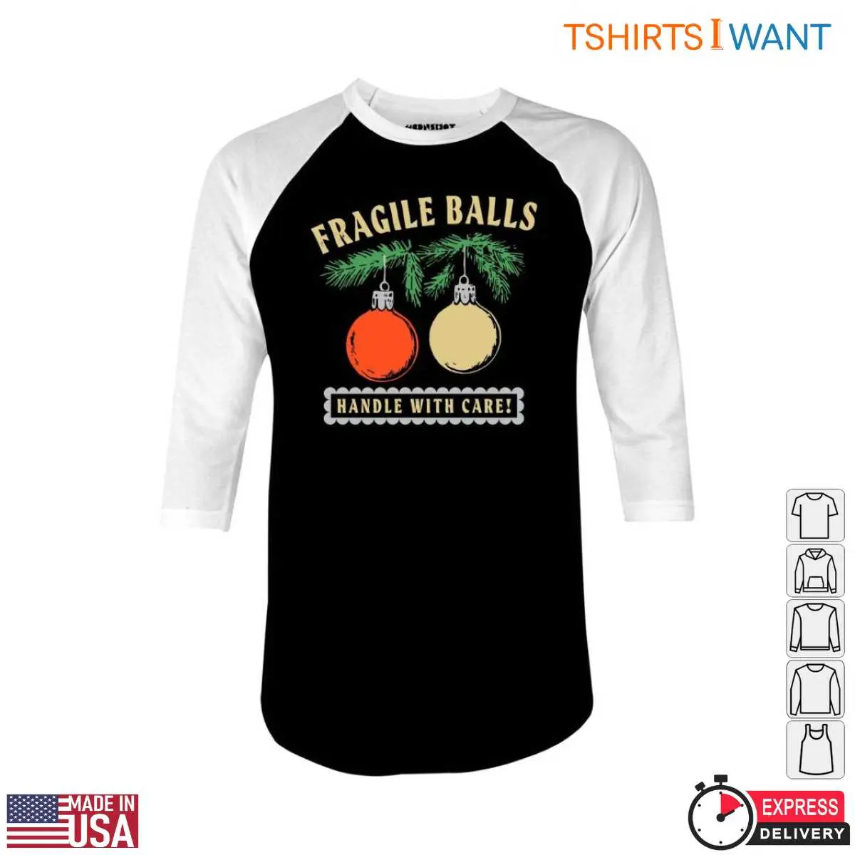 Fragile Ball T Shirt Christmas Humor Tee 5 1.jpg
