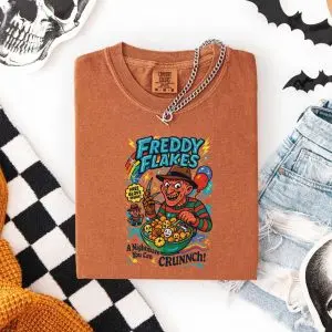 Freddy Flakes Cereal Shirt – Funny Nightmare Horror Halloween Tee 5 Freddy Flakes Cereal Shirt – Funny Nightmare Horror Halloween Tee 2