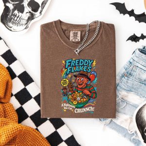 Freddy Flakes Cereal Shirt – Funny Nightmare Horror Halloween Tee 4