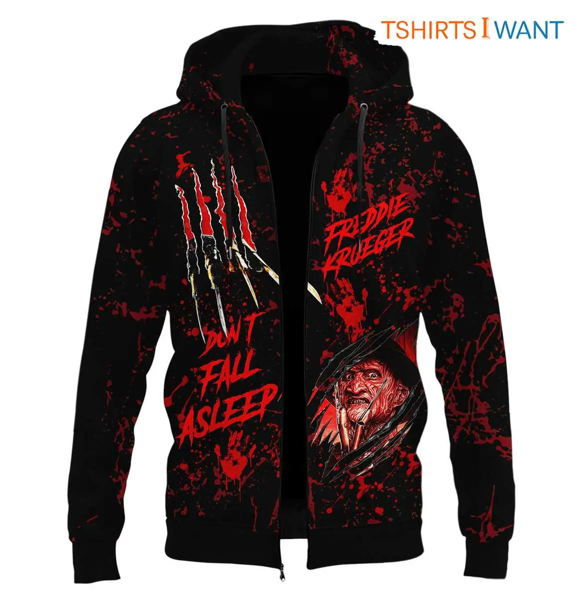 Freddy Krueger Hoodie Dont Fall Asleep Horror Apparel 1 1 1.jpg