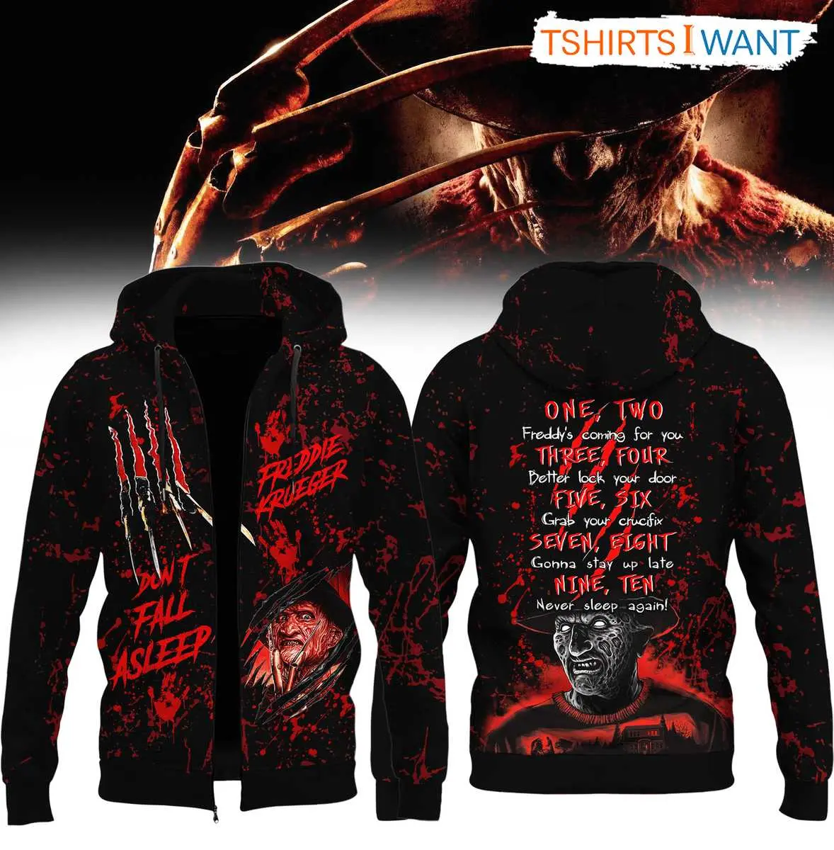 Freddy Krueger Hoodie Dont Fall Asleep Horror Apparel 2 1 1.jpg