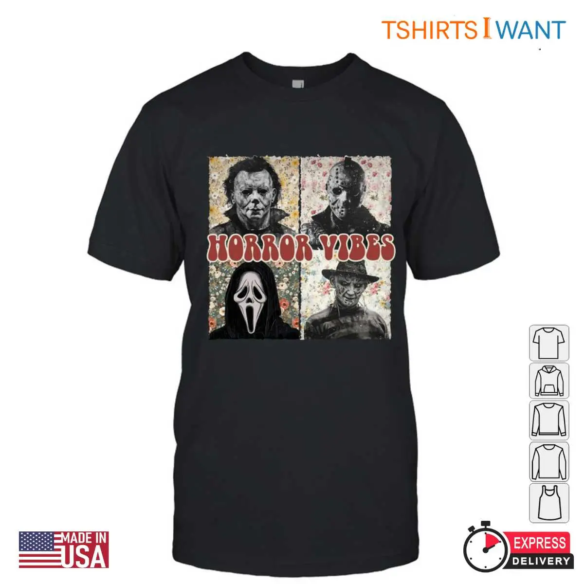Freddy Krueger Jason Michael Myers Horror Vibes T Shirt 5