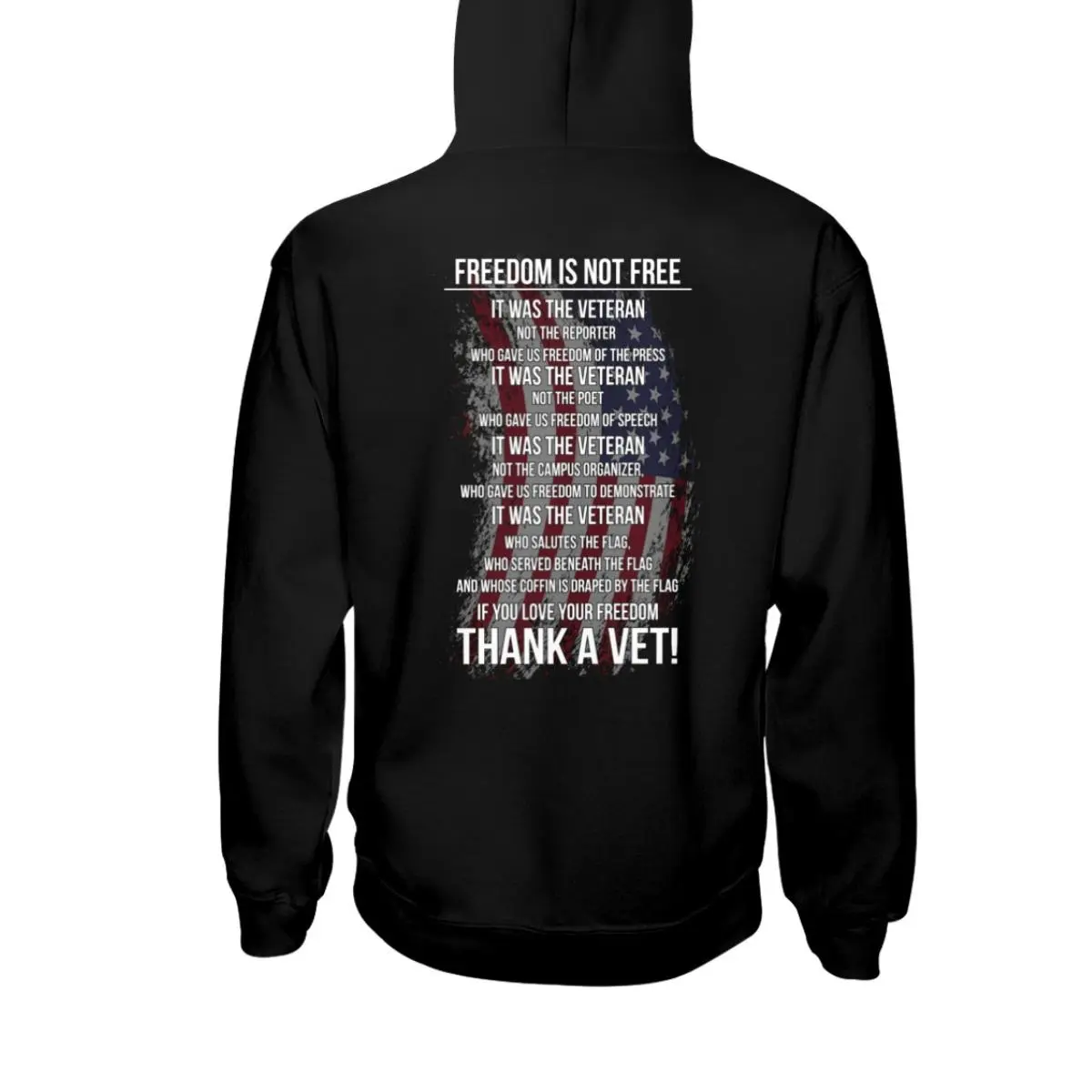 Freedom is Not Free Shirt Thank a Vet on Veterans Day with Patriotic American Flag Design 2