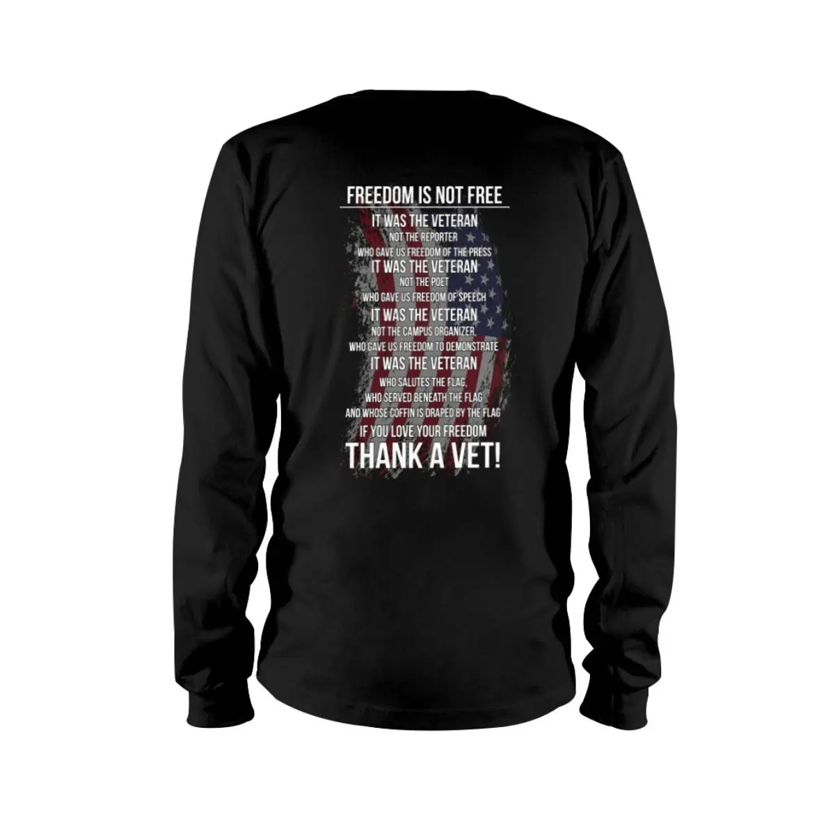 Freedom is Not Free Shirt Thank a Vet on Veterans Day with Patriotic American Flag Design 3