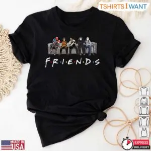 Friends Halloween T Shirt Horror Movie Characters Mashup Graphic Tee 1 1 1.jpg