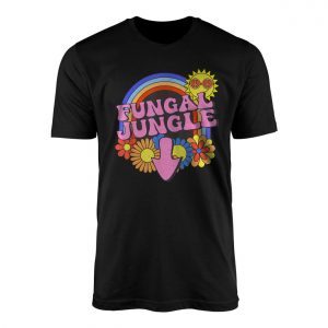 Fungal Jungle T shirt E28093 Retro Hippie Rainbow Flower Power Psychedelic Tee 1.jpg