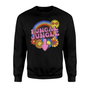 Fungal Jungle T shirt E28093 Retro Hippie Rainbow Flower Power Psychedelic Tee 3.jpg