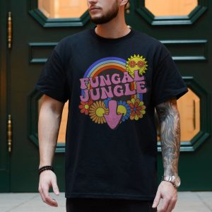 Fungal Jungle T shirt E28093 Retro Hippie Rainbow Flower Power Psychedelic Tee 4.jpg