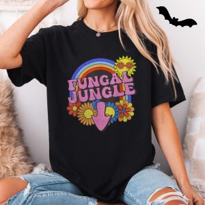Fungal Jungle T shirt E28093 Retro Hippie Rainbow Flower Power Psychedelic Tee 5.jpg