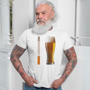 Funny Beer and a Cigarette T Shirt Dad Joke Bar Party Gift 7 1.jpg