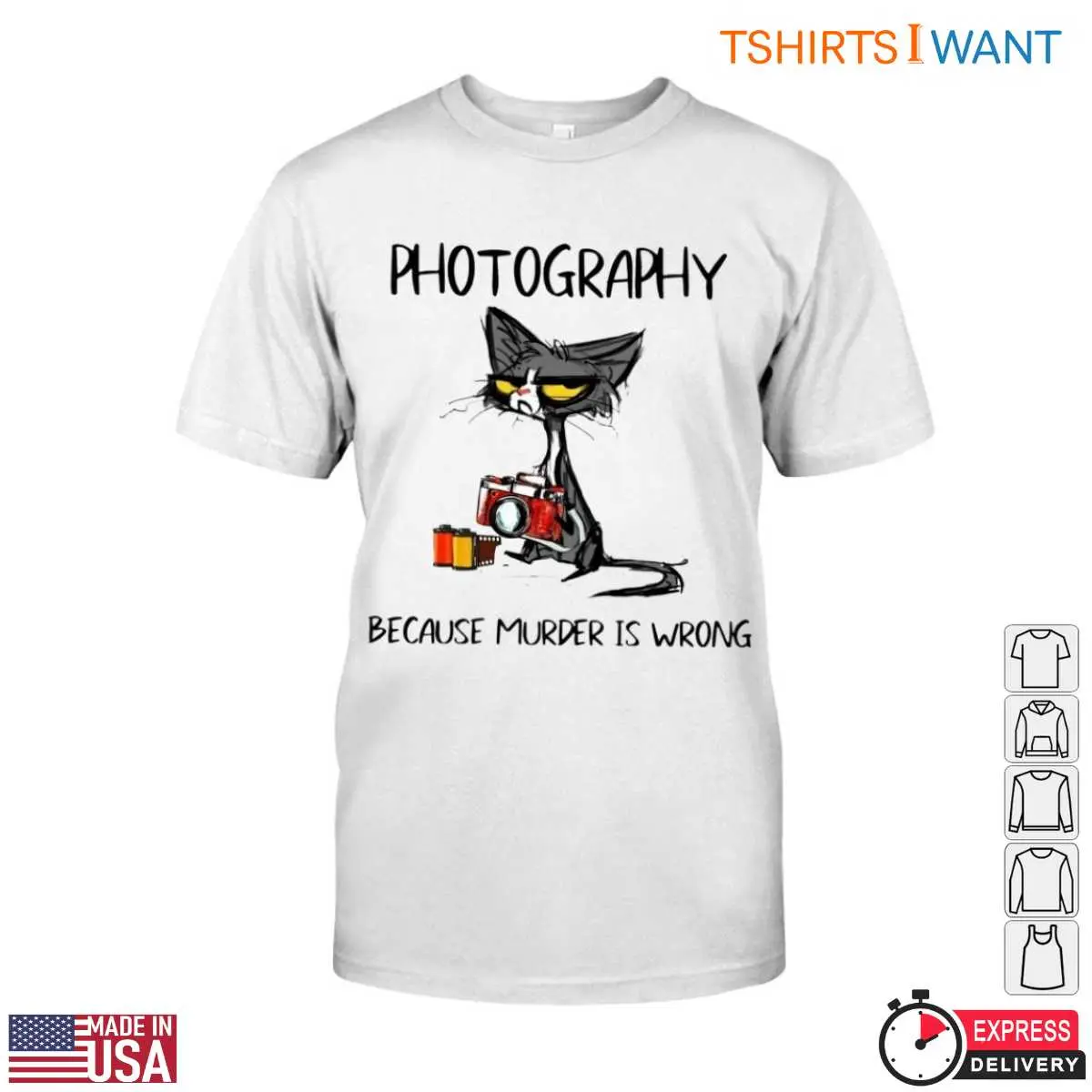 Funny Cat Photography Humorous Camera Lover Cat T Shirt 1 1.jpg