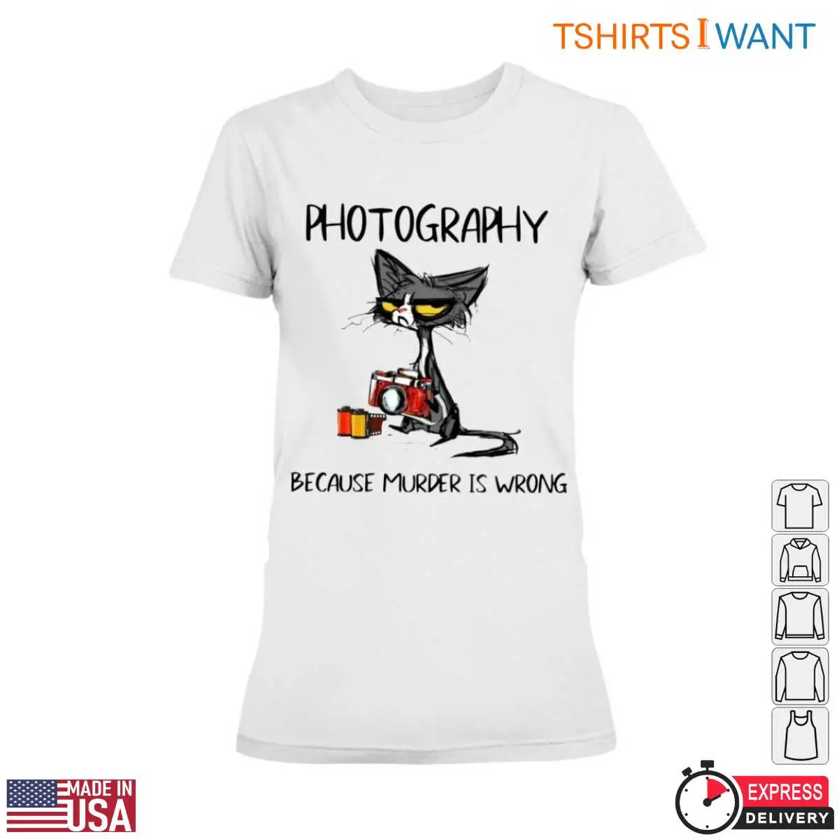 Funny Cat Photography Humorous Camera Lover Cat T Shirt 3 1.jpg