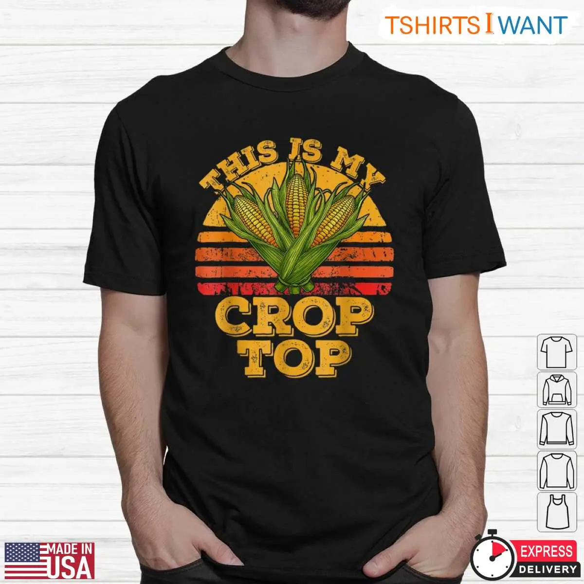 Funny Corn Lover Vintage Farming Shirt Crop Top Joke Tee 2 1.jpg
