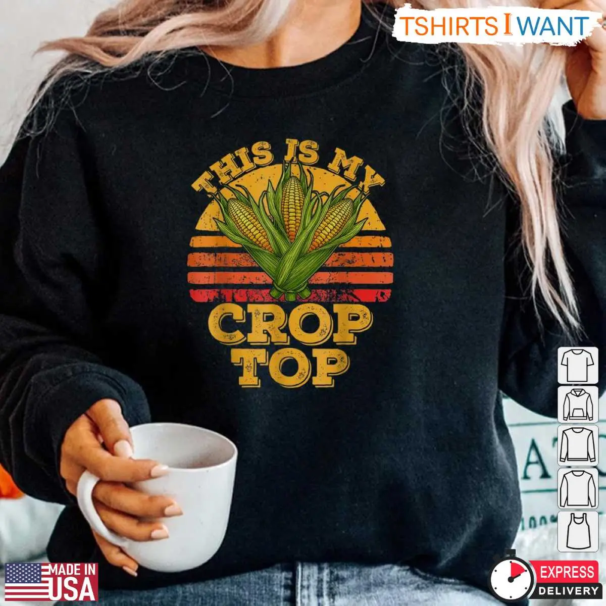 Funny Corn Lover Vintage Farming Shirt Crop Top Joke Tee 4 1.jpg