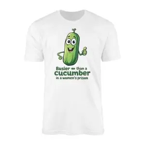 Funny Cucumber T Shirt Busier Than a Cucumber Adult Humor Tee 1 1.jpg