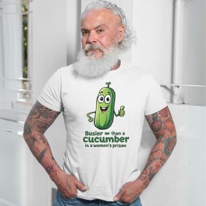 Funny Cucumber T Shirt Busier Than a Cucumber Adult Humor Tee 7 1.jpg