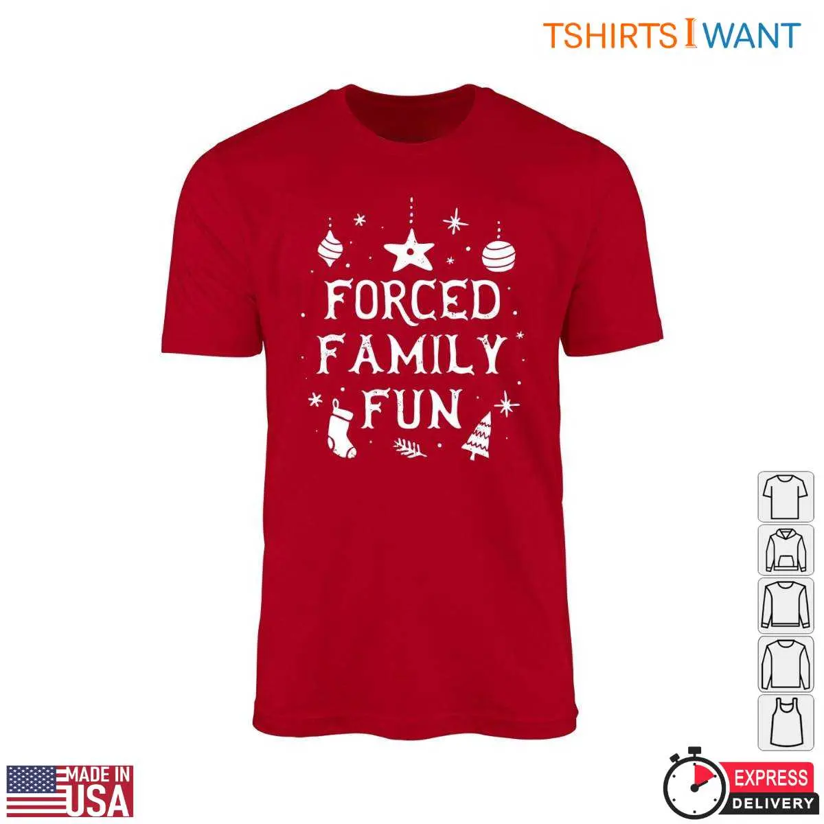 Funny Family Christmas Shirts E28093 Forced Family Fun Design 1.jpg