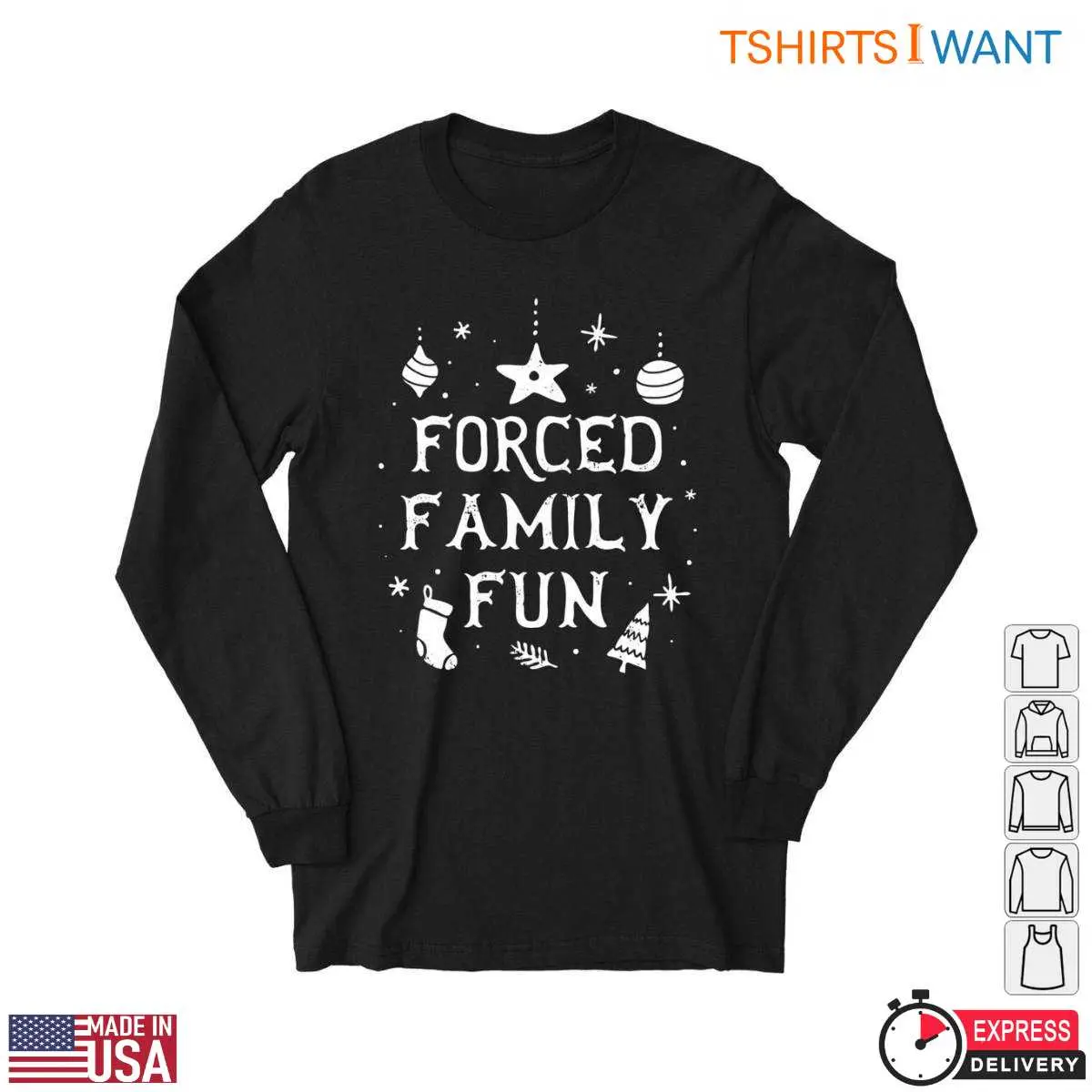 Funny Family Christmas Shirts E28093 Forced Family Fun Design 2.jpg