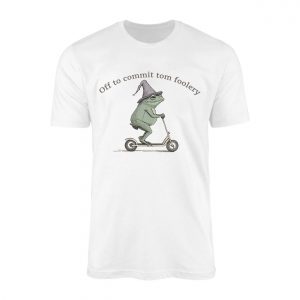 Funny Frog Wizard Scooter T Shirt E28093 Off to Commit Tomfoolery 1.jpg
