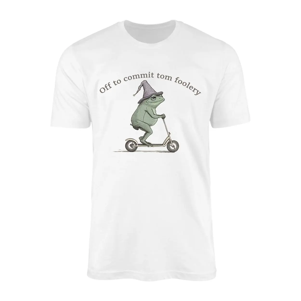 Funny Frog Wizard Scooter T Shirt E28093 Off to Commit Tomfoolery 1.jpg