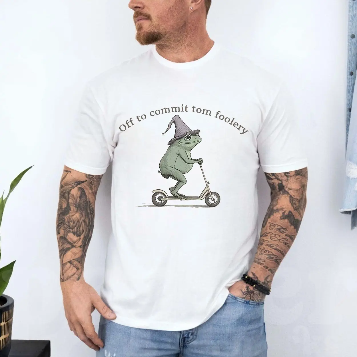 Funny Frog Wizard Scooter T Shirt E28093 Off to Commit Tomfoolery 4.jpg