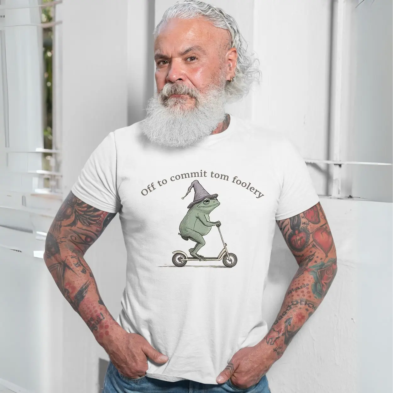 Funny Frog Wizard Scooter T Shirt E28093 Off to Commit Tomfoolery 7.jpg