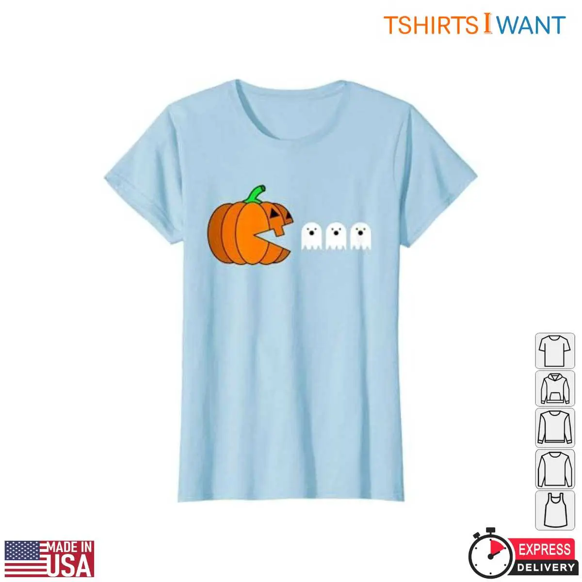 Funny Halloween Pumpkin Eating Ghost T Shirt 4 1.jpg