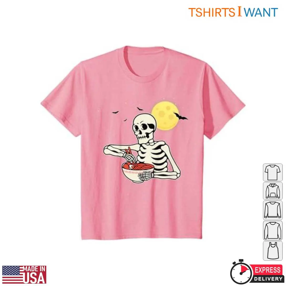 Funny Halloween Skeleton Ramen Party T Shirt 4 1.jpg