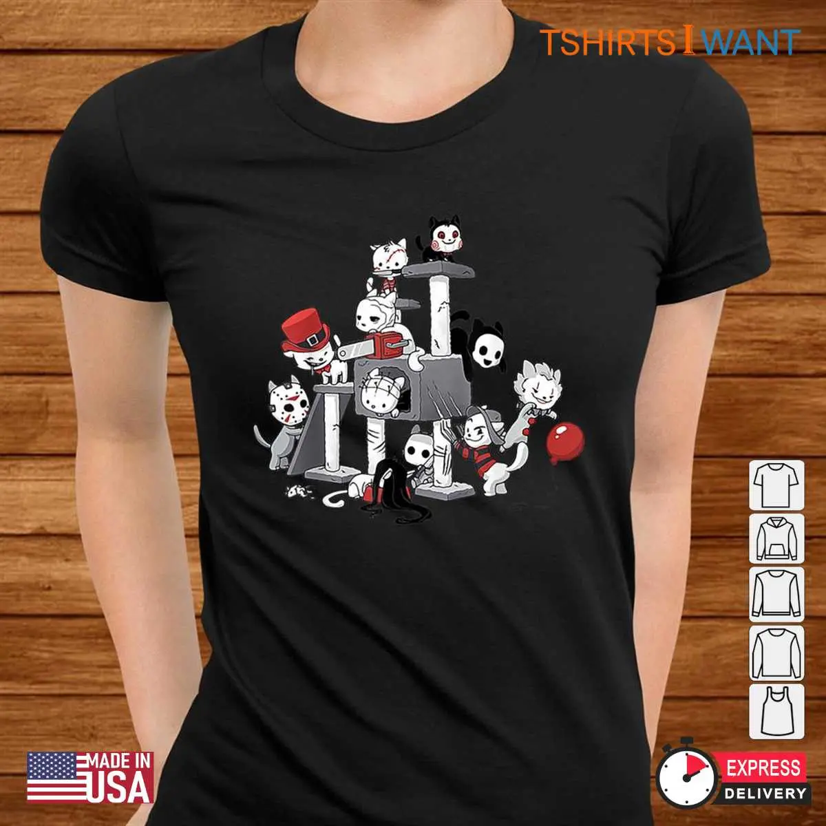 Funny Halloween Tops Horror Movie Cat Tee 3 1.jpg