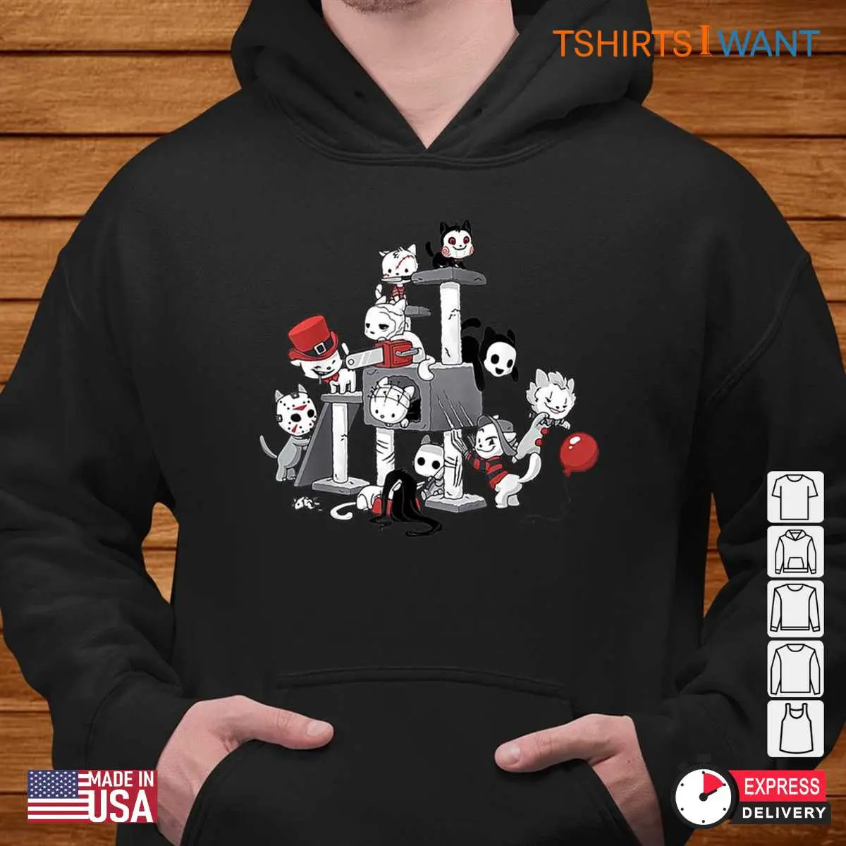 Funny Halloween Tops Horror Movie Cat Tee 4 1.jpg