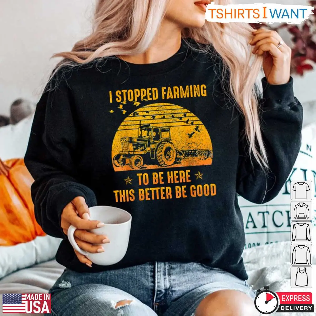 Funny I Stopped Farming Retro Sunset Tractor T Shirt This Better Be Good 5 1.jpg