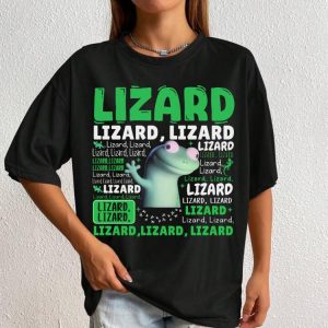 Funny Lizard T shirt E28093 Cute Meme Reptile Repeating Text Tee 1.jpeg