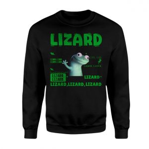Funny Lizard T shirt E28093 Cute Meme Reptile Repeating Text Tee 5.jpg