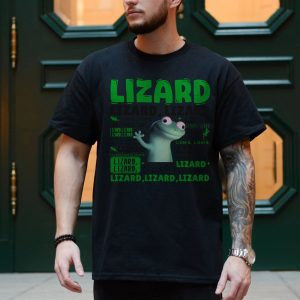 Funny Lizard T shirt E28093 Cute Meme Reptile Repeating Text Tee 6.jpg